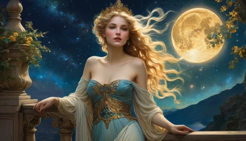 frigga,fantasy picture,fantasy art,sigyn,fantasy portrait,zodiac sign libra,amphitrite,cinderella,sorceress,fantasy woman,the enchantress,galadriel,priestess,blue enchantress,belle,melian,fairest,queen of the night,amalthea,arianrhod,Conceptual Art,Fantasy,Fantasy 05