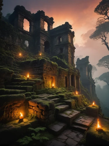 fantasy landscape,ancient city,ancient house,ruins,ancient buildings,labyrinthian,ancient ruins,the ruins of the,fantasy picture,ancients,ghost castle,ruine,realms,theed,windows wallpaper,monasteries,ruin,ruined castle,ruinas,hall of the fallen,Art,Classical Oil Painting,Classical Oil Painting 37