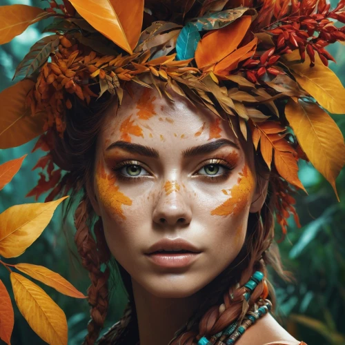 flora,jingna,girl in a wreath,autumn wreath,tiger lily,diwata,autumn theme,autuori,fantasy portrait,colorful leaves,orange petals,autumn flower,autumns,triss,orange flower,autumn jewels,autumnal,orange flowers,autumn leaves,autumn bouquet,Photography,Artistic Photography,Artistic Photography 05