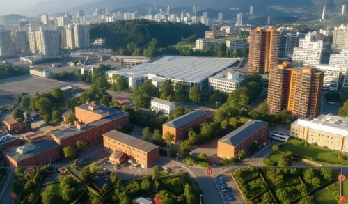 yonsei,cityu,shenzhen vocational college,ubc,tianmu,sfu,soochow university,campus,chishui,javeriana,uob,ucv,aerial view,technopark,dalian,universiades,taegu,kaist,yantai,daejeon,Photography,General,Realistic