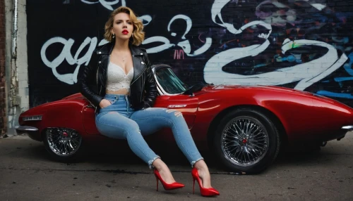 corvette,girl and car,car model,miata,maserati,vette,coquette,retro woman,red shoes,etype,red vintage car,bizzarrini,korvette,porsche,barchetta,converium,retro girl,retro women,retro car,retro pin up girl,Conceptual Art,Graffiti Art,Graffiti Art 07