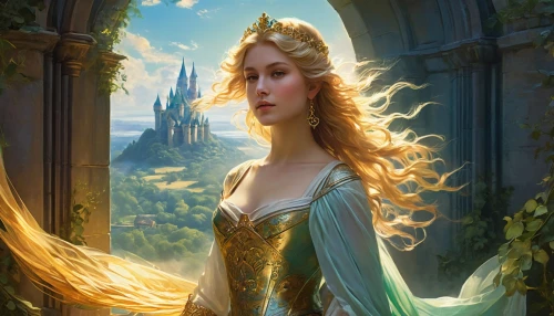 galadriel,rapunzel,frigga,fantasy picture,fantasy portrait,eilonwy,sigyn,fantasy art,thranduil,cinderella,finrod,celtic woman,glorfindel,ellinor,fairy tale character,fantasy woman,edain,fantasia,belle,reynir,Conceptual Art,Fantasy,Fantasy 05