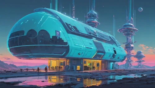 futuristic landscape,scifi,futuristic,electrohome,sedensky,technodrome,sci - fi,futuristic architecture,spaceport,spaceship space,deltha,spaceship,cybertown,arcology,cybercity,space port,sci fi,homeworld,sky space concept,extrasolar,Conceptual Art,Sci-Fi,Sci-Fi 10