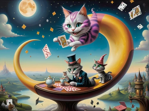 magician,magicians,rotglühender poker,poker,game illustration,figaro,tea party cat,playing cards,knizia,playing card,abracadabra,magicicada,the magician,ball fortune tellers,fortune teller,magicienne,korin,fantasy picture,felino,gioco,Conceptual Art,Fantasy,Fantasy 15