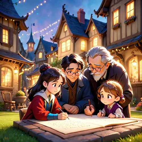 studio ghibli,baudelaires,ghibli,wizarding,kids illustration,magical adventure,familiars,the holiday of lights,violet family,fairy tale,triwizard,a fairy tale,maplecroft,chomet,detective conan,pottermania,storybook,hogwarts,magical,wishes,Anime,Anime,Cartoon