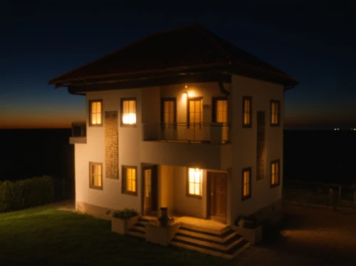 3d render,3d rendering,illuminated lantern,house silhouette,miniature house,render,3d rendered,small house,little house,night light,model house,lonely house,facade lantern,nightlight,voxel,light house,renders,lighthouse,wooden house,doll's house,Photography,General,Realistic