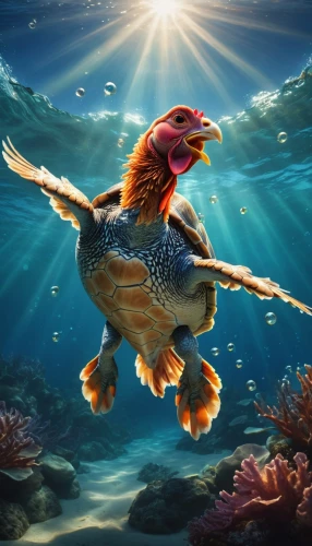 diving bird,aquatic bird,coq,eoraptor,schwimmvogel,gryfino,fantasy animal,water fowl,sea bird,archaeopteryx,sea hawk,coelurus,pheasant,jaggi,chakavian,sea swallow,phoenix rooster,birds of the sea,water bird,gamefowl,Photography,General,Cinematic