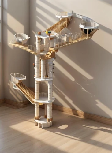 multilevel,steel stairs,play tower,spiral staircase,acconci,wooden ladder,sky apartment,spiral stairs,wooden stairs,wooden stair railing,winding staircase,multistorey,observation tower,animal tower,cat tree of life,gehry,outside staircase,cantilever,staircase,model house
