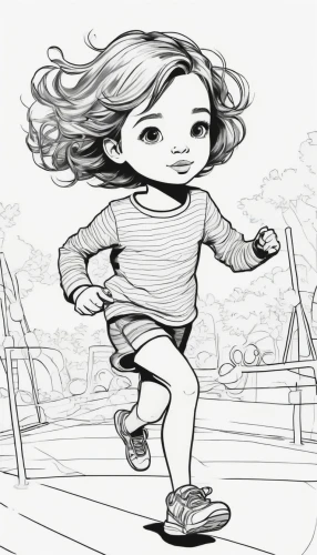 little girl running,little girl in wind,running,female runner,jogging,flying girl,sports girl,jog,jump rope,jumping rope,mono-line line art,little girl twirling,free running,rollergirl,kids illustration,skipping rope,jogs,speedskater,girl drawing,marathoner,Art,Artistic Painting,Artistic Painting 24