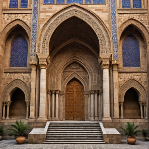 main door,entranceway,the façade of the,university al-azhar,alcazar of seville,entrances,entrance,collegiate basilica,mihrab,portal,exterior view,church door,inside courtyard,front door,transept,main facade,entranceways,doorways,the cathedral,auc,Photography,General,Realistic