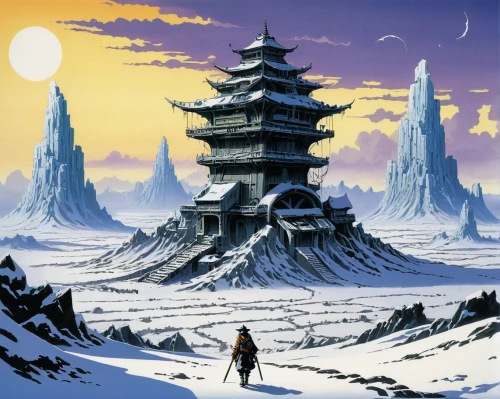 yashima,tirith,pagodas,jonidan,imagawa,chikuzen,tengri,turion,hyperborea,seimei,ancient city,korana,nihei,jinchuan,narayama,kubo,sadozai,kunplome,nobuteru,uematsu,Illustration,Japanese style,Japanese Style 05