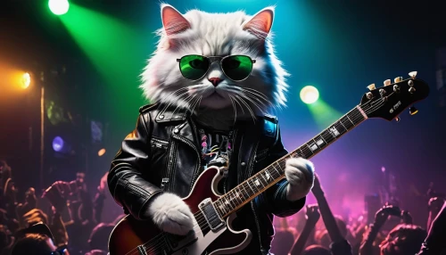 malmsteen,wolfmother,cartoon cat,white cat,suara,stray cats,cuecat,housecat,cat look,livgren,hairball,animal feline,pussycat,rock chick,breed cat,iommi,rocker,feline,catterson,rawk,Illustration,American Style,American Style 14