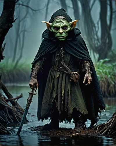 dagobah,the ugly swamp,rumplestiltskin,yoda,swamp,goblin,verryth,rumpelstiltskin,xibalba,shambling,padak,darthard,goblins,boggart,sithara,gurgan,hurth,swampland,ragman,elphaba,Illustration,Realistic Fantasy,Realistic Fantasy 37