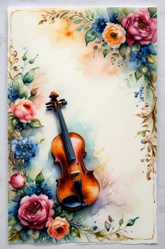 violon,violin,flower painting,watercolor floral background,watercolor frame,violino,floral greeting card,sarasate,violist,stradivari,violoncello,violin player,violinist,violons,floral silhouette frame,pachelbel,bach flower therapy,stradivarius,floral and bird frame,watercolour flowers,Photography,General,Fantasy