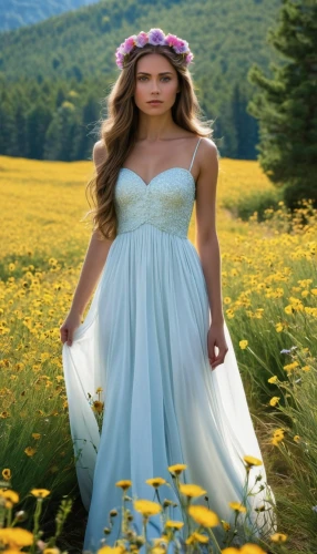 celtic woman,beautiful girl with flowers,country dress,girl in a long dress,meadow,girl in flowers,bridal dress,flower girl,meadow flowers,wedding dress,girl in white dress,margairaz,wedding dresses,spring background,ukrainian,wedding gown,springtime background,bridal gown,meadow daisy,bosnian,Photography,General,Realistic