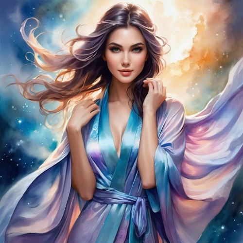 zodiac sign libra,fantasy portrait,horoscope libra,fantasy picture,fantasy art,sorceress,fantasy woman,liliana,the zodiac sign pisces,world digital painting,arwen,diwata,selene,astrologically,belldandy,galadriel,margaery,markarian,inanna,mystical portrait of a girl,Illustration,Realistic Fantasy,Realistic Fantasy 01