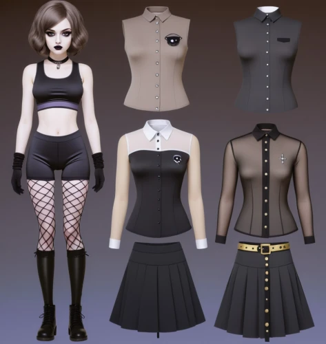 derivable,refashioned,designer dolls,bodices,gothic dress,gothic style,women's clothing,corsets,dressup,fashion dolls,police uniforms,fashion doll,black and white pieces,corsetry,clothing,peplum,dress walk black,attires,ladies clothes,gradient mesh,Conceptual Art,Sci-Fi,Sci-Fi 11