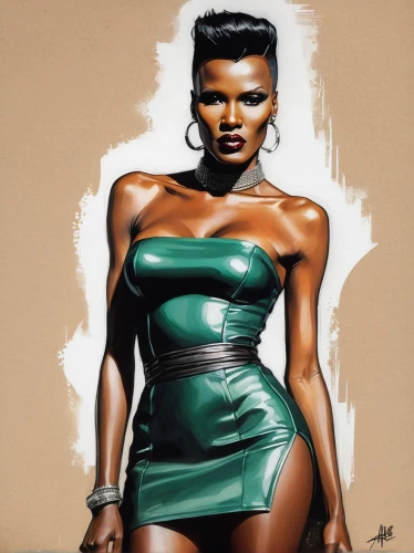 cassie,ikpe,anansie,unapologetic,coffy,blige,charlize,dirie,kouroussa,raja,pop art style,letoya,sharmell,black woman,freema,cool pop art,rebbie,leatherette,thandie,ermes,Illustration,Realistic Fantasy,Realistic Fantasy 23