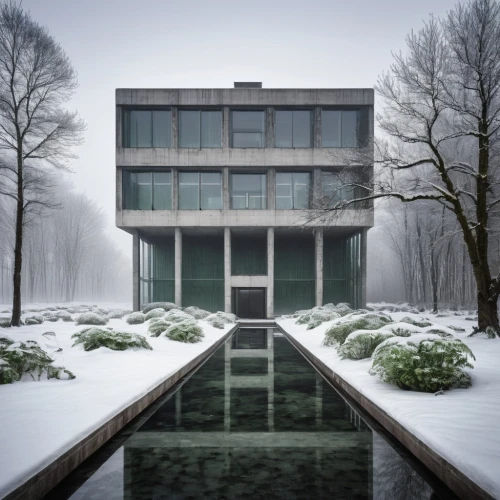 winter house,mirror house,hejduk,chipperfield,zumthor,sanatoriums,mies,bauhaus,eisenman,rietveld,lohaus,ludwig erhard haus,gemeentemuseum,bunshaft,tugendhat,snow house,winter garden,henningsen,sanatorium,beyeler,Illustration,Black and White,Black and White 12