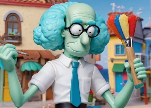 cartoon doctor,krusty,rickd,farnsworth,squidward,claymation,dimmesdale,smithers,stimpson,stu,toontown,bordry,rickc,siegelbaum,rick,profesor,ferbert,mcguffin,renderman,rickels,Unique,3D,Garage Kits