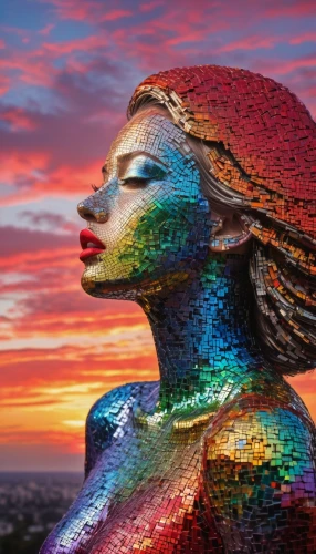 woman sculpture,neon body painting,mother earth statue,bodypaint,bodypainting,danxia,artist's mannequin,andromeda,sunset glow,inanna,escultura,sculptor,png sculpture,sculpture,sculptor ed elliott,colorful light,sculptress,digiart,decorative figure,steel sculpture,Photography,Fashion Photography,Fashion Photography 25