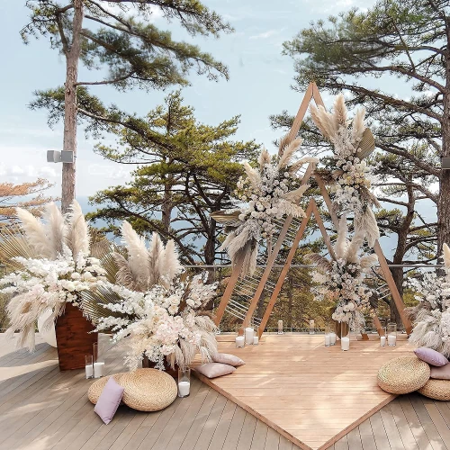 wedding decoration,table arrangement,wood and beach,tablescape,centerpieces,fragrant snow sea,beach furniture,wisteria shelf,wedding decorations,chuppah,place cards,table decoration,centrepieces,holiday table,wood and flowers,welcome table,beach restaurant,namhae,wooden christmas trees,beach tent