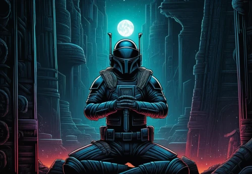 tron,vigil,sci fiction illustration,mute,cobra,cybersmith,xenomorph,helghast,mandalorian,bangalter,mandos,vigilant,vader,revan,abducted,sci fi,cyberpatrol,sci - fi,oscura,vector illustration,Illustration,Realistic Fantasy,Realistic Fantasy 25