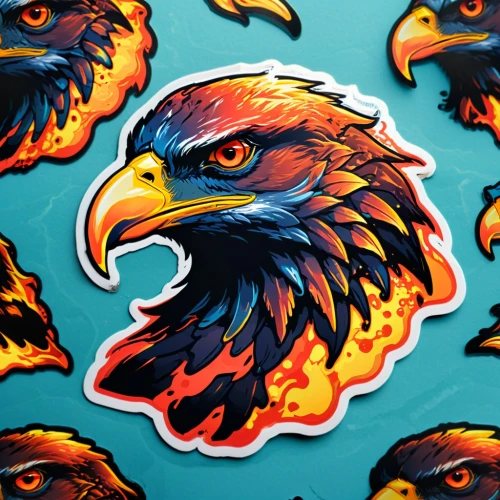 eagle illustration,owl background,eagle vector,eagle head,eagle,agle,firehawks,sea head eagle,phoenix rooster,uniphoenix,aguila,eagle drawing,fire birds,gryphon,phoenixes,bird of prey,fenix,russian imperial eagle,finagle,squawk,Unique,Design,Sticker