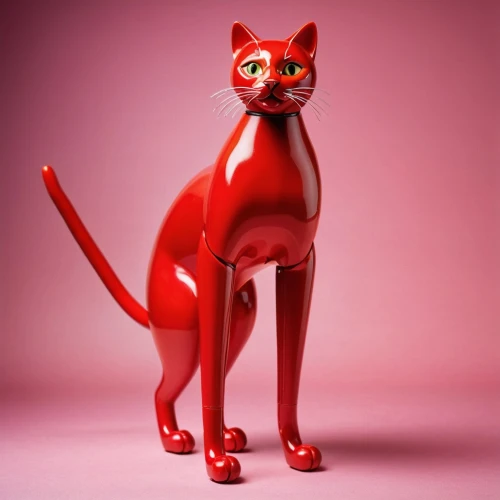 red cat,pink cat,redcat,on a red background,suara,firecat,felino,murgatroyd,3d figure,feline,siamese cat,gato,lucky cat,cartoon cat,the pink panter,breed cat,red paint,finetti,european shorthair,pussycat,Unique,3D,Toy