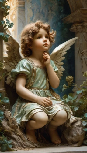 angel playing the harp,baroque angel,putto,vintage angel,cherub,cherubim,emile vernon,annunciation,the angel with the cross,cherubs,cupid,hildebrandt,faerie,the annunciation,the statue of the angel,faery,crying angel,little girl fairy,angel figure,cherubic,Conceptual Art,Fantasy,Fantasy 05