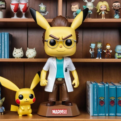 funko,marvel figurine,stanlee,stan lee,furbys,professor,rabbids,rickels,cartoon doctor,reanimator,jarvis,excelsior,logan,desk accessories,librarian,pikachu,rickd,plug-in figures,plush figures,kidrobot