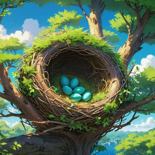 easter nest,robin's nest,robin nest,nest easter,nest,bird nest,robin egg,bird nests,easter background,blue eggs,bird's nest,painting easter egg,nests,egg hunt,easter banner,tree's nest,yggdrasil,broken eggs,broken egg,the painted eggs,Illustration,Japanese style,Japanese Style 03