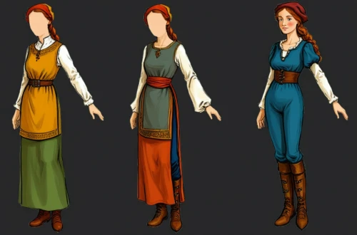 turnarounds,townsfolk,kirtle,scotswoman,kvothe,triss,women's clothing,oenanthe,bodices,tunics,women clothes,reweighting,eilonwy,character animation,zarina,innkeeper,catelyn,folk costume,aveline,kahlan,Conceptual Art,Fantasy,Fantasy 01