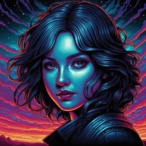 valerian,ripley,alita,cortana,junipero,amidala,dune,konia,cg,andromeda,neon body painting,polara,katniss,suspiria,duenas,sci fiction illustration,nebula,deodato,uv,avatar,Illustration,Realistic Fantasy,Realistic Fantasy 25