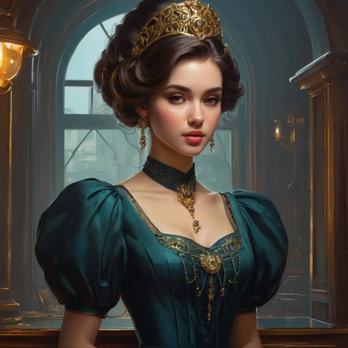 victorian lady,noblewoman,belle,fantasy portrait,principessa,victoriana,elizaveta,victorian style,queen anne,esmeralda,romantic portrait,cinderella,archduchess,noblewomen,eldena,petrova,duchesse,liliana,mademoiselle,nelisse,Illustration,Realistic Fantasy,Realistic Fantasy 28