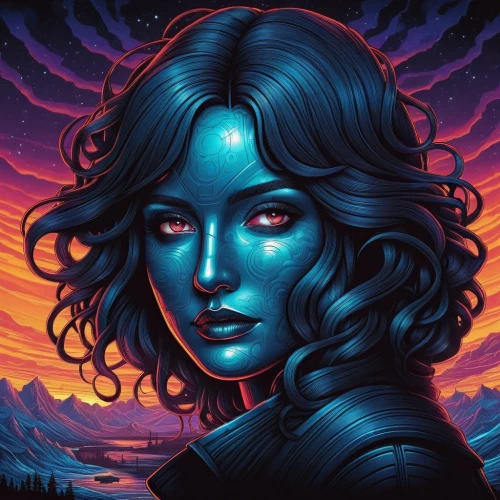 konia,cortana,amidala,ripley,andromeda,sci fiction illustration,leota,vector illustration,echo,vector art,adena,melora,dune,katniss,binti,aurora,avatar,portrait background,indigo,duenas,Illustration,Realistic Fantasy,Realistic Fantasy 25