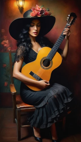 flamenca,flamenco,classical guitar,fado,habanera,theorbo,requinto,mexican painter,lutenist,jarocho,guitarra,guitare,woman playing,stringed instrument,viveros,charango,string instrument,chitarra,capossela,cittern,Conceptual Art,Daily,Daily 32