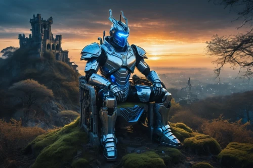 warden,knight armor,neverwinter,garrison,dusk background,eldar,bluhdorn,fantasy picture,lone warrior,karnofsky,svarog,gradimir,uzala,adelaar,paladin,kharlan,kadala,sorceror,sovran,aegon,Conceptual Art,Graffiti Art,Graffiti Art 05