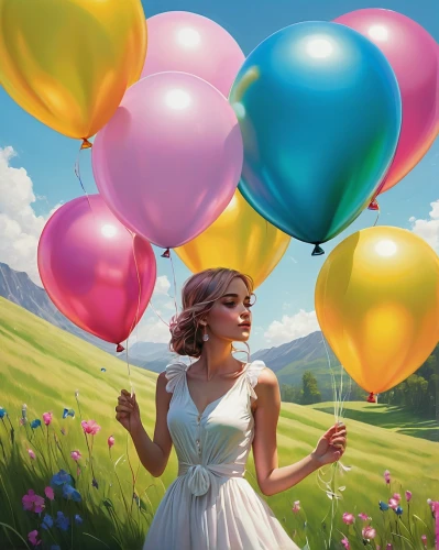 little girl with balloons,colorful balloons,pink balloons,rainbow color balloons,balloons,balloons flying,balloonist,balloon,ballooning,kites balloons,star balloons,heart balloons,corner balloons,balloon trip,red balloons,happy birthday balloons,red balloon,balloons mylar,ballons,ballon,Conceptual Art,Fantasy,Fantasy 17