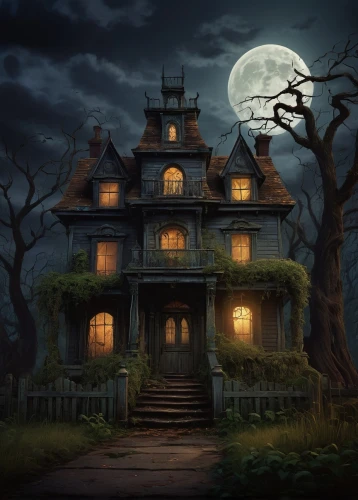 witch's house,the haunted house,witch house,haunted house,halloween background,house silhouette,halloween wallpaper,creepy house,lonely house,dreamhouse,halloween scene,the house,two story house,victorian house,house in the forest,wooden house,ancient house,halloween poster,house,little house,Art,Artistic Painting,Artistic Painting 30