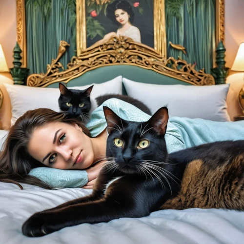 selina,woman on bed,jean simmons-hollywood,cat in bed,cardinale,romantic portrait,yasumasa,pussycats,pussycat,leibovitz,morgana,beren,elizabeth taylor,vintage cats,kittani,odalisque,rousseau,elizabeth taylor-hollywood,scodelario,lubomirski,Photography,General,Realistic