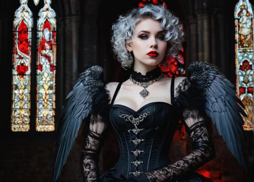 gothic woman,gothic style,gothic portrait,dark gothic mood,gothic,gothic dress,dark angel,vampire lady,corsetry,vampire woman,victorian lady,victorian style,victoriana,gothicus,mourning swan,therion,corseted,black angel,abaddon,ecclesiastic,Illustration,Vector,Vector 02