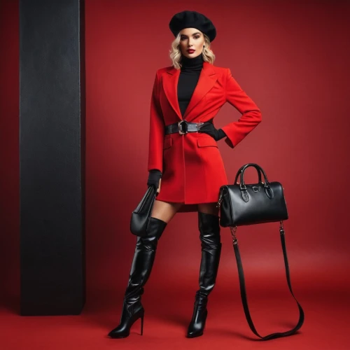 red coat,redcoat,red bag,leather suitcase,leatherette,women fashion,dirie,fashion shoot,fashiontv,leathery,dreifuss,netrebko,calfskin,trinny,lady in red,greatcoat,ginnifer,woman in menswear,galliano,overcoats,Photography,General,Fantasy