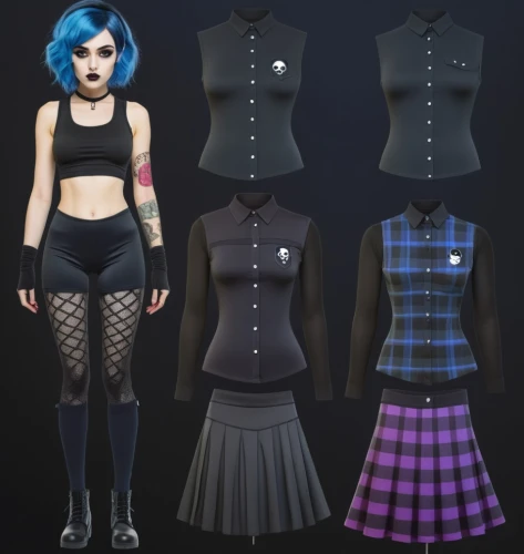 derivable,punk design,tartan colors,refashioned,goth woman,goth festival,goth weekend,goth like,tartan skirt,tartan,women's clothing,refashion,goths,goth,cyberpunks,police uniforms,fashionable clothes,gothic dress,outfits,deathrock,Conceptual Art,Sci-Fi,Sci-Fi 11