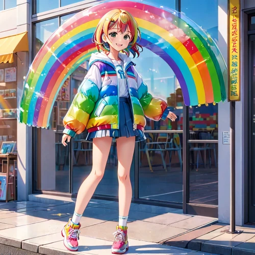 anime japanese clothing,rainbow background,nyan,rainbow,rainbow pencil background,rainbow colors,siro,arcobaleno,raimbow,honoka,akiba,love live,rainbow pattern,dressup,harajuku,pride parade,rainbo,sonoda love live,rainbow unicorn,pana,Anime,Anime,Realistic