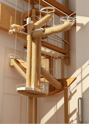 rope ladder,wooden stair railing,wine rack,winding staircase,wind chimes,wooden ladder,cat tree of life,hanging chair,spiral staircase,wooden stairs,wind chime,wooden cable reel,mezzanines,wooden birdhouse,spiral stairs,straw press,wooden construction,ballista,animal tower,dish storage