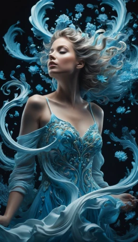 blue enchantress,fluidity,fathom,sylphs,swirling,riverdance,naiad,amphitrite,flowing water,blueness,blue rose,undine,bluefire,ice queen,blue painting,blue waters,whirlwinds,sirene,atlantica,waterflow,Photography,General,Fantasy