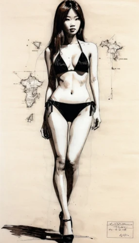 ink painting,female body,advertising figure,tusche indian ink,gabourey,midsections,objectification,dessin,geometric body,watercolor pin up,piene,toccara,fatale,paper doll,decorative figure,proportion,objectify,proportions,charcoal drawing,female model,Conceptual Art,Oil color,Oil Color 01