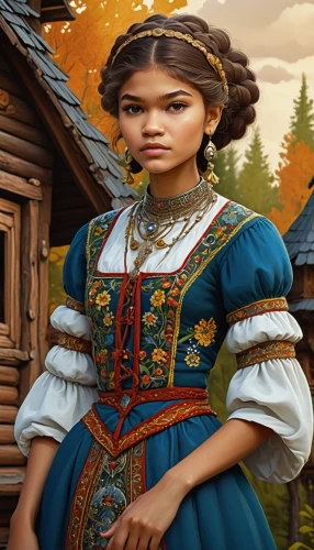 mongolian girl,eurasian,kateri,nelisse,zarina,scotswoman,bavarian,pocahontas,kolonics,vasilisa,esmeralda,circassia,uzbek,beothuk,bavarian swabia,zarahemla,hanbok,fraulein,lumidee,kazyna,Illustration,Paper based,Paper Based 02