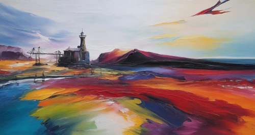 lighthouse,lighthouses,red lighthouse,murano lighthouse,sea landscape,phare,light house,gouaches,rostral,abstract painting,peinture,art painting,petit minou lighthouse,electric lighthouse,faro,aquarelle,italian painter,pittura,giglio,windpump,Illustration,Paper based,Paper Based 04